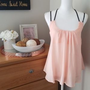 Tobi peach flowy tank top